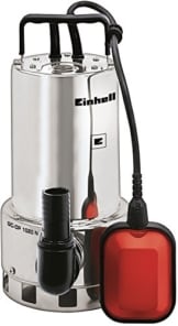 Einhell Schmutzwasserpumpe GC-DP 1020 N (1000 W, max. 18000 l/h, max. Förderhöhe 9 m, Fremdkörper bis 20 mm, Edelstahl) -
