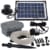 Agora-Tec® AT-Solar Bachlaufpumpen - Set 3.5W-BLH mit Akku und 3- fach LED Ring inklusive 5 Meter Bachlaufschlauch und LED Halterung, Hmax.: 210l/h Förderhöhe: 1,00 m bei Verwendung eines Schlauches - 1