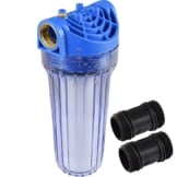 Agora-Tec® AT-Wasserfilter groß mit Max. Betriebsdruck: 8 bar, Max. Durchflussmenge: 3000 l/h, Maschenweite Filtersieb: 0,15 mm, Anschlüsse: 1 Zoll (30,3 mm) IG Messingbuchsen - 1