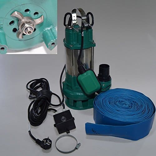 Profi Schmutzwasserpumpe Fäkalienpumpe m. Cutter/ Schneidmesser 1,1kW 300L/min + Storz Profi Schmutzwasserpumpe Fäkalienpumpe m. Cutter/ Schneidmesser 1,1kW 300L/min + Storz