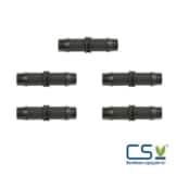 5-er Set gerade- Verbinder für CS Perlschlauch 1/2 Zoll - 1